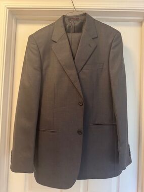 Men's Gray Single-Breasted Blazer